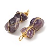 Natural Amethyst Pendants G-K338-30G-04-2