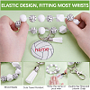 1Pc Printed Acrylic & Faux Suede Tassel Pendant & Wood Bead Keychains HJEW-SP0001-86C-5