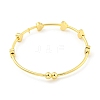 Heart Brass Bangles for Women BJEW-Z062-16G-3