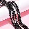 Natural Black Agate Beads Strands X-G-G391-6mm-01-6