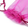 Rectangle Organza Drawstring Bags CON-PW0001-054C-17-3