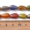 Painted Glass Beads Strands X-GLAA-B037-06-4