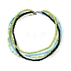 Bohemian Glass Seed Beaded Multi-strand Necklaces for Women NJEW-JN05354-02-2