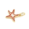 Brass Enamel Charms KK-B148-09G-03-2