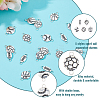 60Pcs 5 Styles Tibetan Style Zinc Alloy Sport Ball Connector Charms FIND-HS0001-38-4