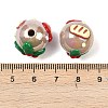 Christmas UV Plating Opaque Acrylic Beads OACR-H057-01B-3