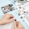 120Pcs 6 Styles Dyed Natural Shell Buttons BUTT-WR0001-42A-4