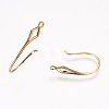 Brass Earring Hooks KK-P076-06-2