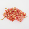 Rose Printed Organza Bags X-OP-R021-7x9-06-2