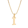 1pc 304 Stainless Steel Letter Pendant Necklaces NJEW-LP0001-38I-G-1