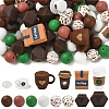 80Pcs 14 Styles Silicone Focal Beads SIL-YW0002-36-1