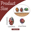 5Pcs 5 Colors Handmade Lampwork Beads LAMP-YW0004-23-2