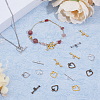 SUPERFINDINGS 200Pcs 4 Colors Tibetan Style Alloy Toggle Clasps TIBEB-FH0001-41-6