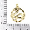 Rack Plating Brass Micro Pave Cubic Zirconia Pendants KK-K341-54G-01-3