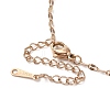 Ion Plating(IP) 304 Stainless Steel Dapped Chain Necklace for Men Women NJEW-E076-02RG-3