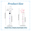 2Pcs 2 Styles Star Iron & Plastic Snap Hair Clips PHAR-CP0001-29-2
