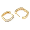 Rack Plating Square Brass Micro Pave Cubic Zirconia Hoop Earrings EJEW-Z059-13G-01-2