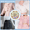 6Pcs Alloy Rhinestone 1-Hole Shank Buttons BUTT-FG0001-42C-6