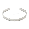 Titanium Steel Open Cuff Bangles for Women BJEW-G708-01B-P-2