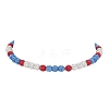 8mm Round Polymer Clay Rhinestone Wrap Bracelets BJEW-JB10480-5