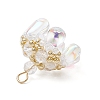Glass & Seed Beads Pendants PALLOY-MZ00648-02-4