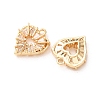 Valentine's Day Brass Micro Pave Clear Cubic Zirconia Charms KK-A304-24H-G-3