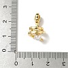 Snake Brass Micro Pave Cubic Zirconia Fold Over Clasps KK-I276-50G-3