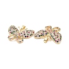 Brass Micro Pave Colorful Cubic Zirconia Pendants KK-E068-VC409-3