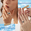 6Pcs 3 Styles 304 Stainless Steel Cuff Ring Settings STAS-BBC0008-14P-6