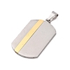 Ion Plating(IP) 304 Stainless Steel Pendants STAS-Z095-03PG-2