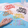 6Pcs 6 Colors Paper Cake Toppers FIND-TA0010-39-6