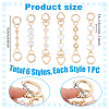 6Pcs 6 Styles Alloy Enamel Bag Extender Chains AJEW-PH01640-2