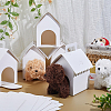 Cardboard Paper Pet Gift Packing Boxes with Window and Handles CON-WH0095-210-4