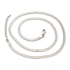 Brass Flat Snake Chain Necklaces for Women NJEW-U011-14P-1