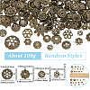 2 Sets Tibetan Style Alloy Bead Caps FIND-SC0019-65AB-2