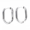 Tarnish Resistant 201 Stainless Steel Oval Hoop Earrings STAS-S103A-34P-3