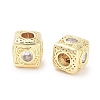 Brass Micro Pave Cubic Zirconia Beads KK-C051-28G-03-2