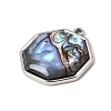304 Stainless Steel & Natural Paua Shell Pendants SH-CBA7184-01D-P-2