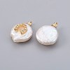 Natural Cultured Freshwater Pearl Pendants PEAR-F008-22G-2