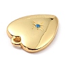 Brass Micro Pave Cubic Zirconia Charms ZIRC-I054-14G-06-2