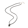 Rack Plating Alloy Heart Pendant Necklaces Sets NJEW-B081-06-3