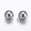 Tarnish Resistant 201 Stainless Steel Sphere Charms X-STAS-K146-048-10mm-1