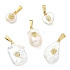 Natural Baroque Keshi Pearl Pendants PALLOY-JF05824-1