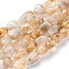 Natural Yellow Quartz Beads Strands G-G146-A10-02-1