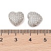 Brass Micro Pave Clear Cubic Zirconia Charms KK-B100-044P-3