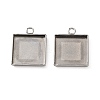 304 Stainless Steel Pendant Cabochon Settings STAS-Z201-02P-04-1