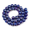 Electroplate Opaque Glass Beads Strands LS-GLAA-T032-P10mm-AB03-2