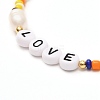 Love Beaded Necklace for Teen Girl Women NJEW-TA00008-4