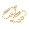 Brass Micro Pave Clear Cubic Zirconia Pendants CU-CBA2907-06G-2