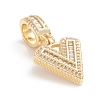 Brass Micro Pave Cubic Zirconia Pendants ZIRC-G165-13G-V-2
